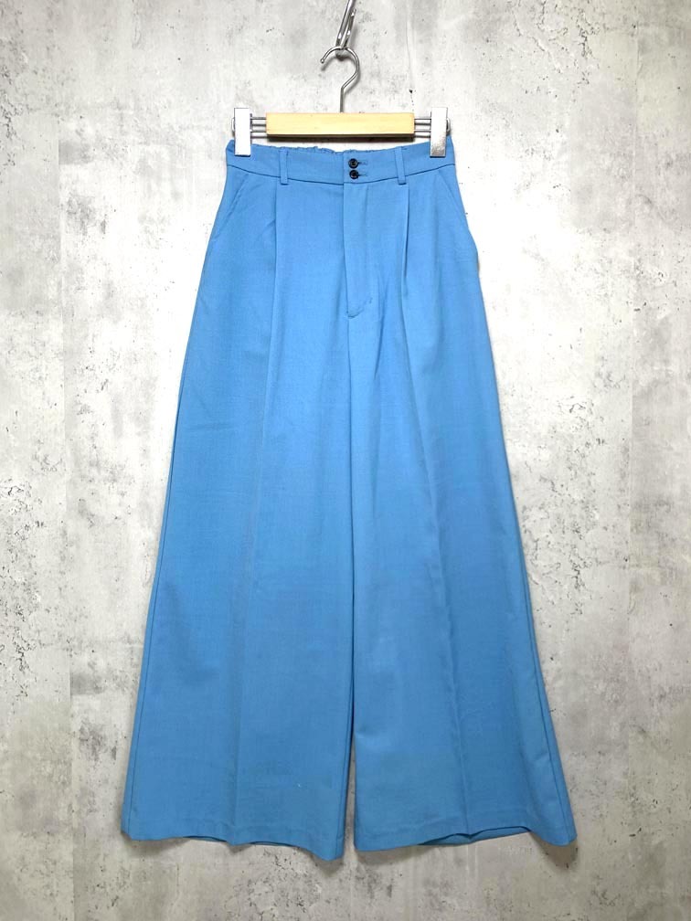 ゆうパケットOK JEANASIS ジーナシス JS050751SW ドライオックスワイド パンツ sizeS/水色 ■■拍卖