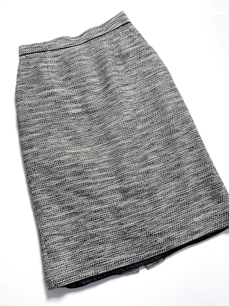 ゆうパケットOK 美品 OPAQUE.CLIP オペークドットクリップ 637-78004 定価6990円+税 ツイード タイト スカート size40/L/黒 ■■拍卖