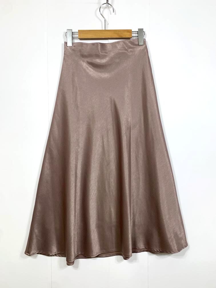 ゆうパケットOK MERCURYDUO マーキュリーデュオ 002030800301-01 定価9500円+税 サテンセミAライン スカート sizeS/ピンク ■■拍卖