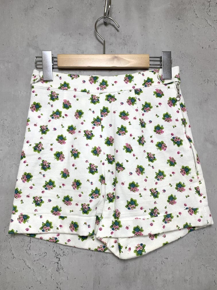 ゆうパケットOK SEE BY CHLO シーバイクロエ フラワープリント ショート パンツ size38/オフホワイト ■■拍卖