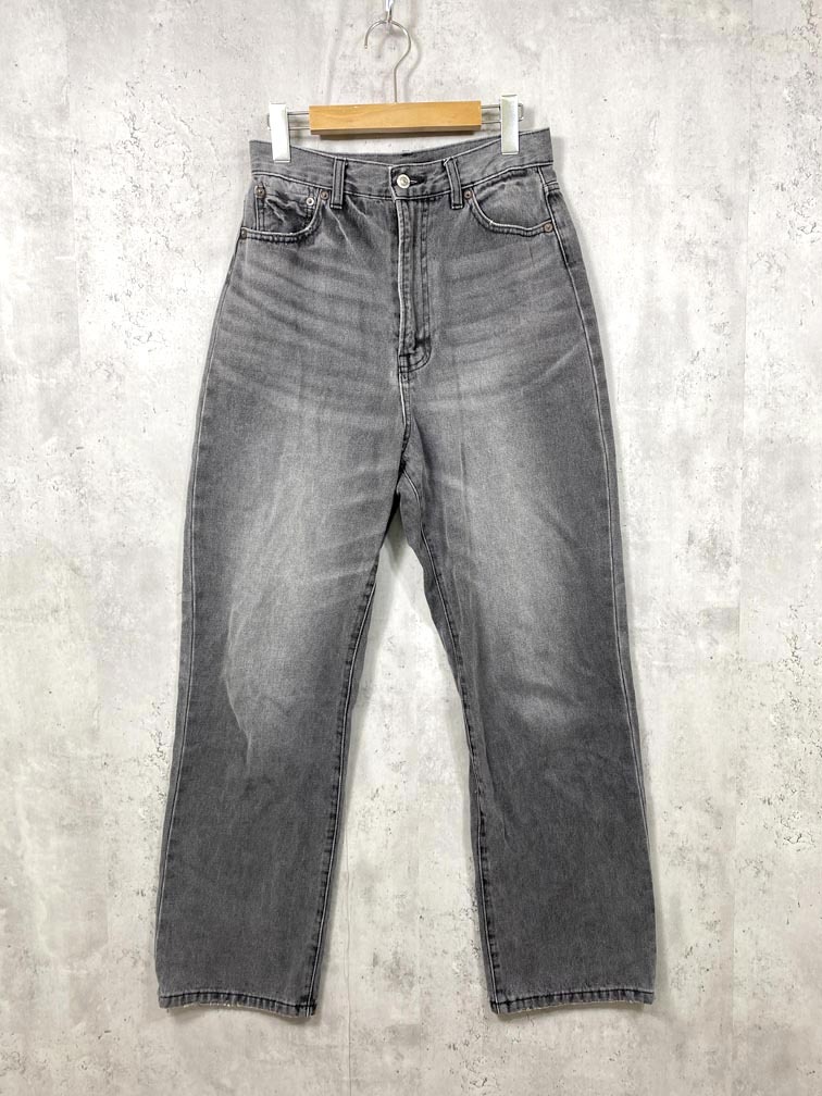 ゆうパケットOK PAGEBOY ページボーイ PB850015AL 定価6050円 ハイウエストストレートデニム パンツ sizeL/グレー ■■拍卖
