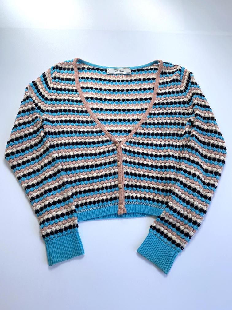 ゆうパケットOK Lily Brown リリーブラウン LWNT141273 カーディガン カーディガン sizeF/カラフル■◇拍卖