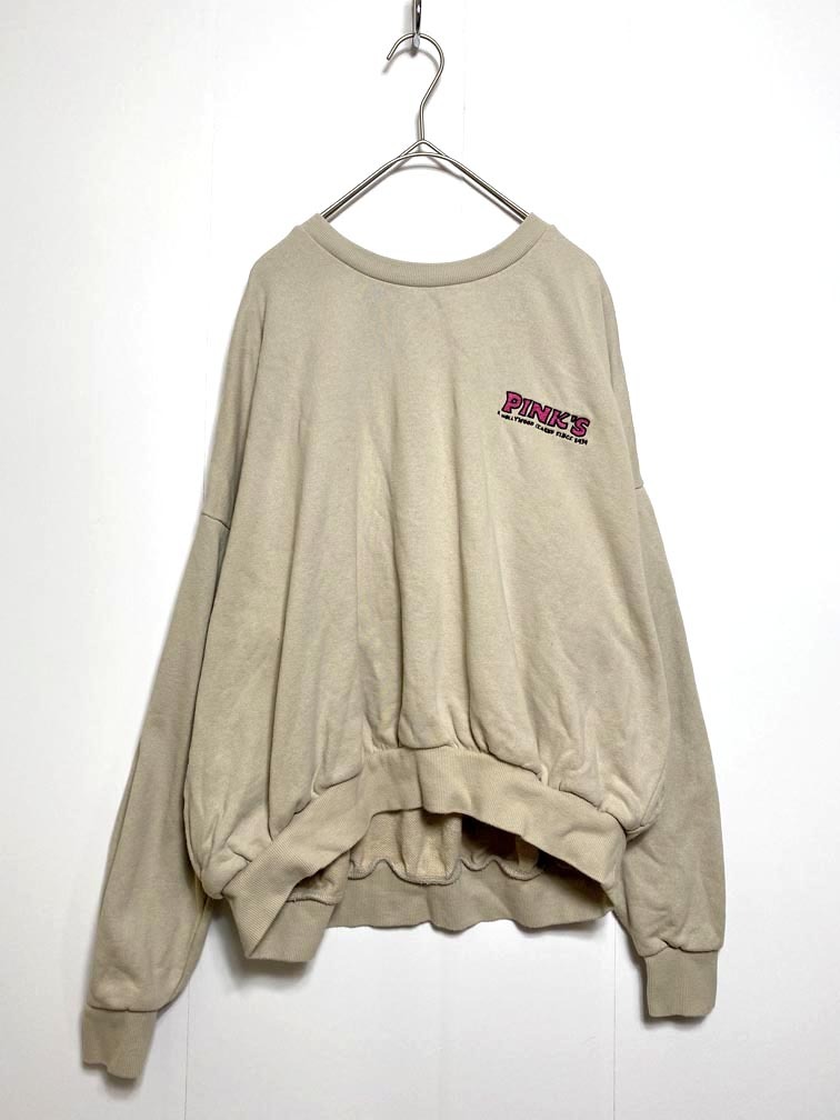 ゆうパケットOK GYDA × PINKS USED ジェイダ 072212719701 定価7990円 スウェット sizeF/ベージュ ■■拍卖