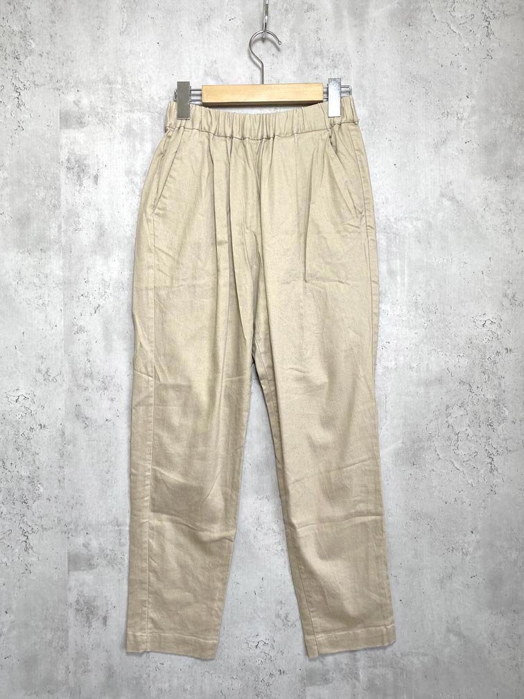 ゆうパケットOK URBAN RESEARCH DOORS アーバンリサーチドアーズ DR25-24E205 リネン混テーパードイージー パンツ sizeS/ベージュ ■■拍卖