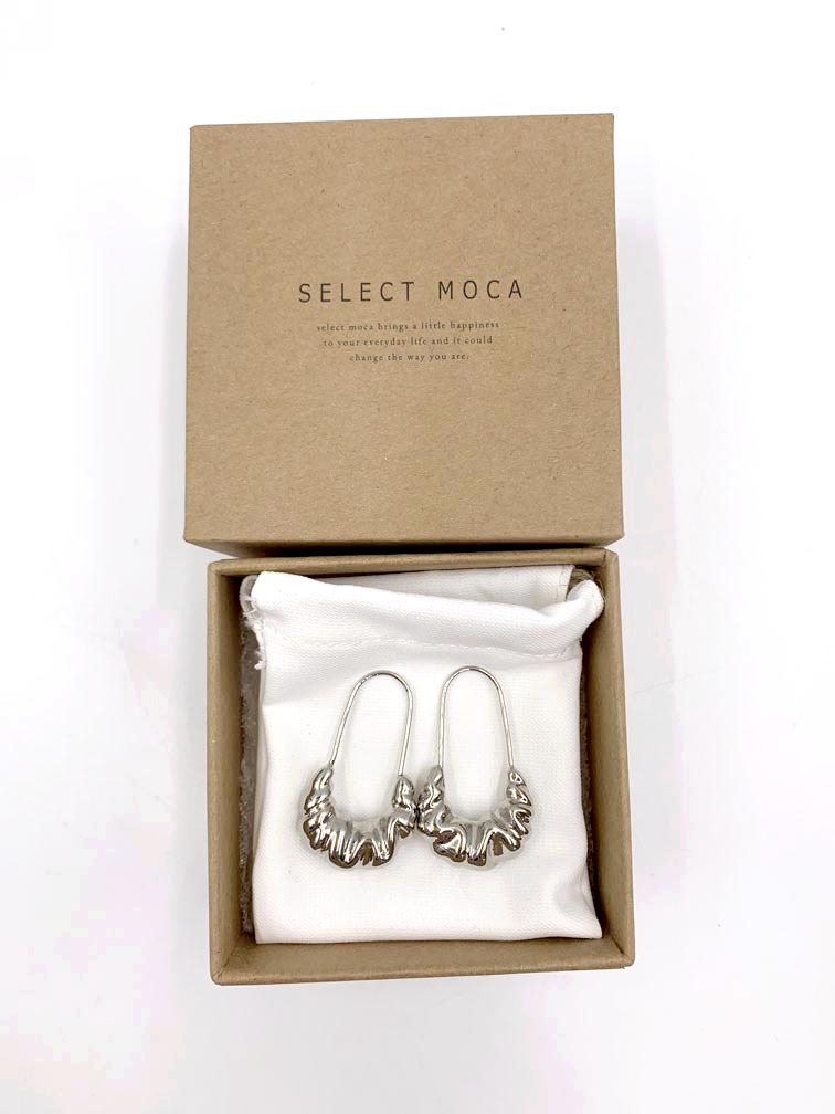 美品 SELECT MOCA セレクトモカ リンクル ピアス シルバー ■■拍卖