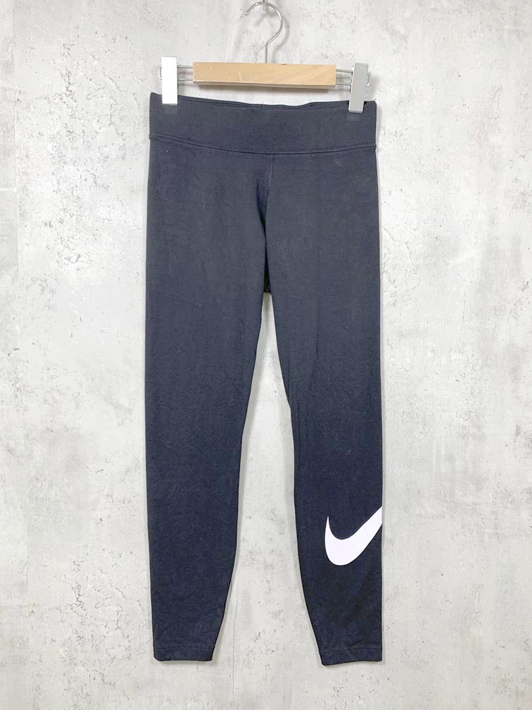 ゆうパケットOK NIKE ナイキ CZ8531ー010 エッセンシャル スウッシュ タイツ レギンス パンツ sizeM/黒 ■■拍卖