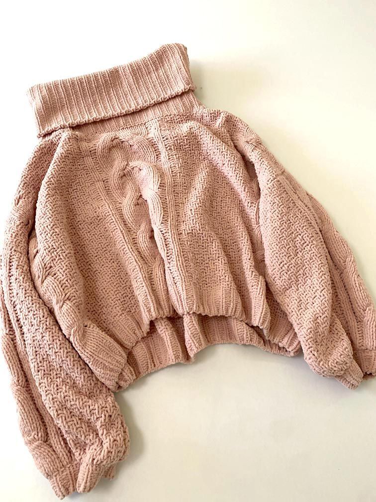 GYDA ジェイダ 定価6589円 ボリュームスリーブタートルニットTOPS ニット セーター sizeF/ピンク ◆■拍卖