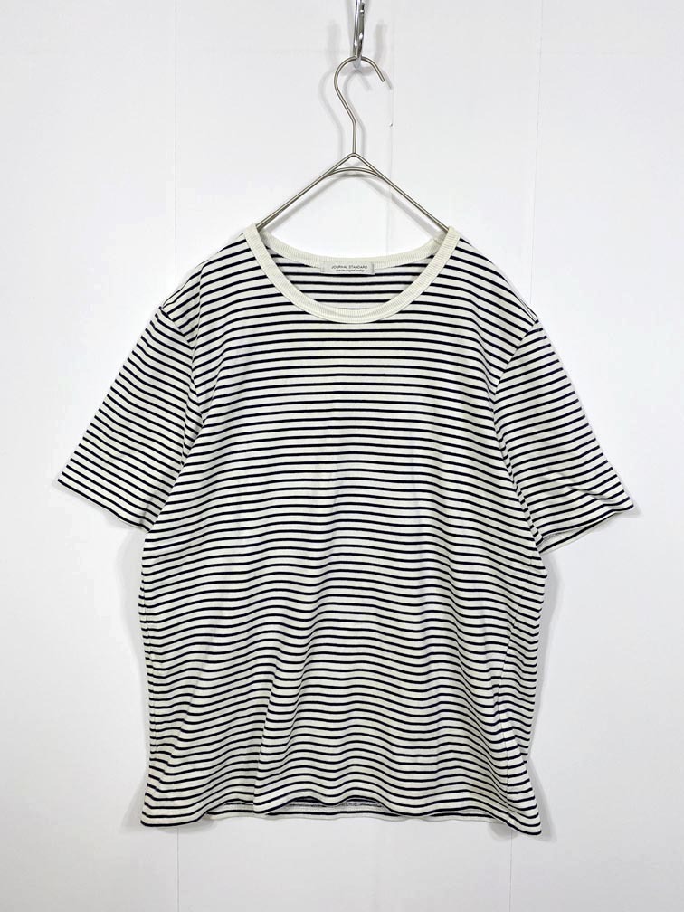 ゆうパケットOK JOURNAL STANDARD ジャーナルスタンダード 17-071-600-8190-1-0 ボーダー 半袖 Tシャツ sizeM/白×紺 ■◆拍卖