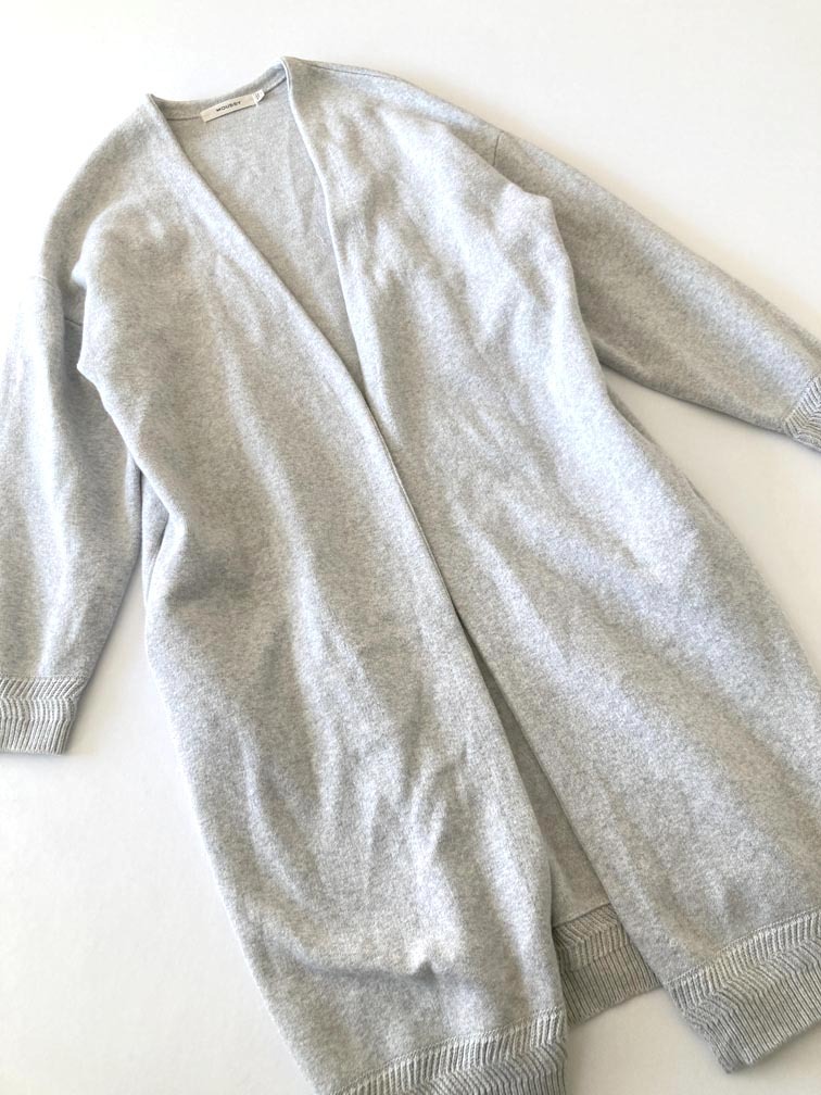 美品 MOUSSY マウジー 010ASC70-1210 定価8778円 オーバーサイズ ロング カーディガン sizeF/グレー ■■拍卖