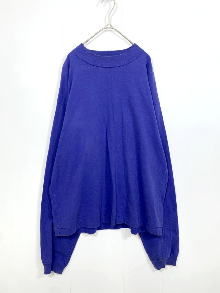 ゆうパケットOK H BEAUTY&YOUTH UNITED ARROWS ビューティーアンドユース VOLUME SLEEVE CREW NECK PULLOVER カットソー 青 ■■拍卖