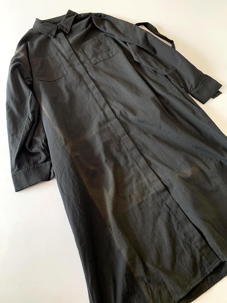 ゆうパケットOK 新品 merry jenny 282210304101-01 定価11000円 スリットスリーブリボンシャツ ワンピース sizeF/黒 ◇■拍卖