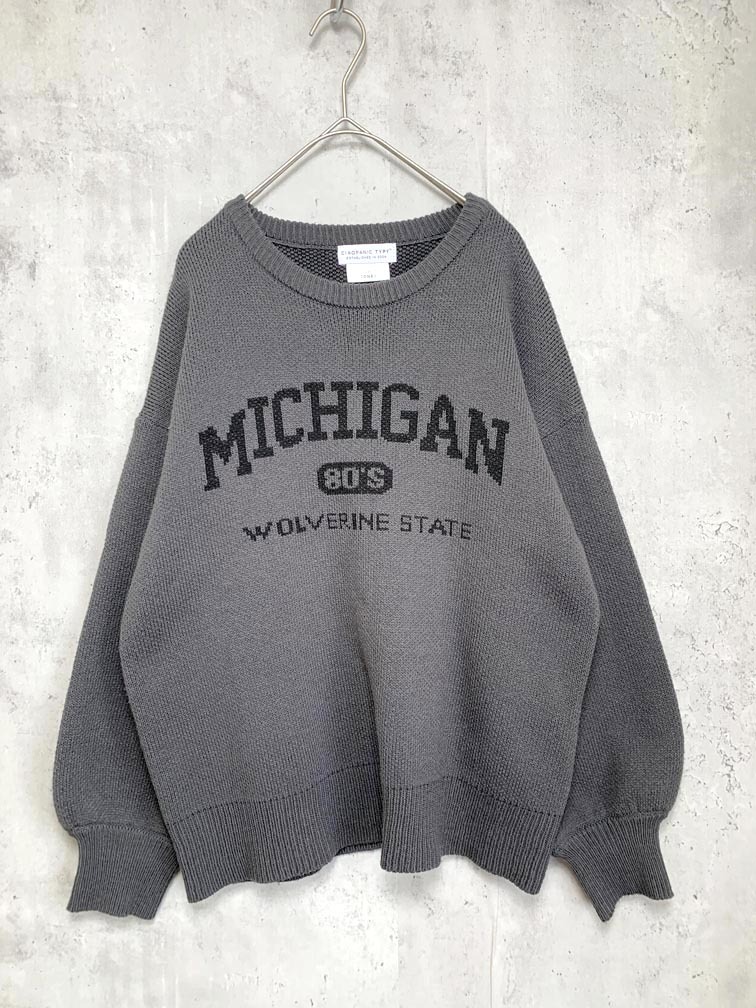 ゆうパケットOK CIAOPANIC TYPY チャオパニックティピー 定価6490円 アソートロゴジャガード ニット セーター sizeONE/チャコール ■■拍卖