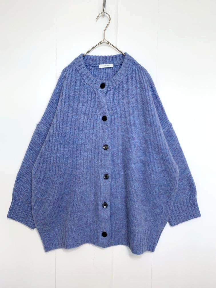 JEANASIS ジーナシス JS063899CF 5Gソウバリキモウクルー カーディガン sizeF/青 ◆■拍卖