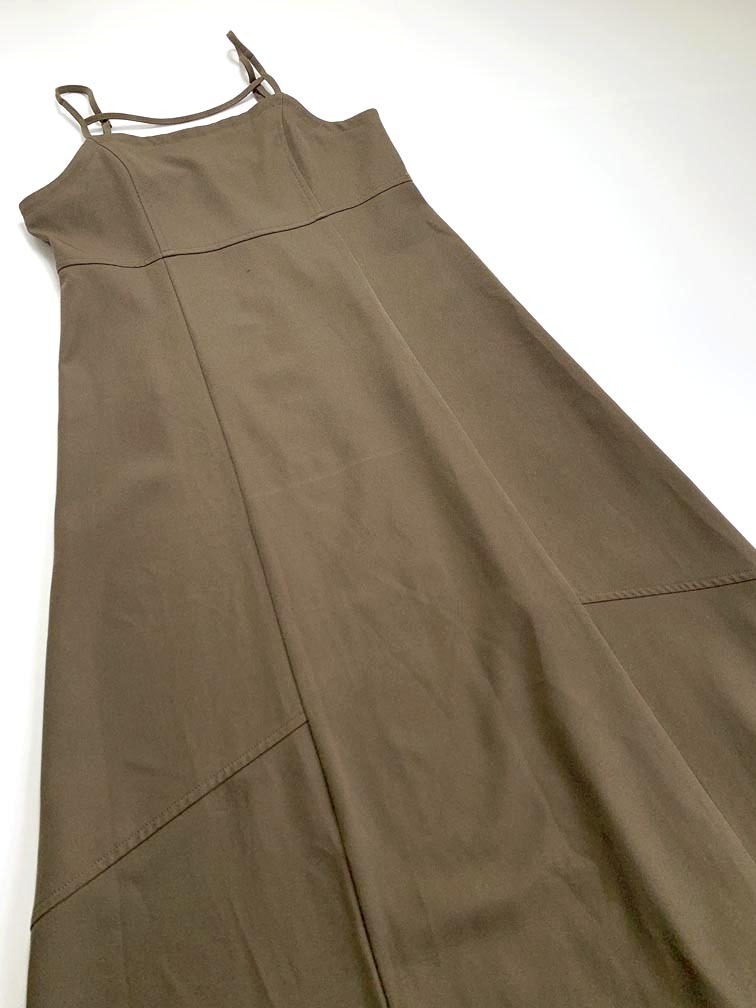 ゆうパケットOK VANNIE U ヴァニーユー パターンフレア キャミソール ワンピース sizeF/茶 ■■拍卖