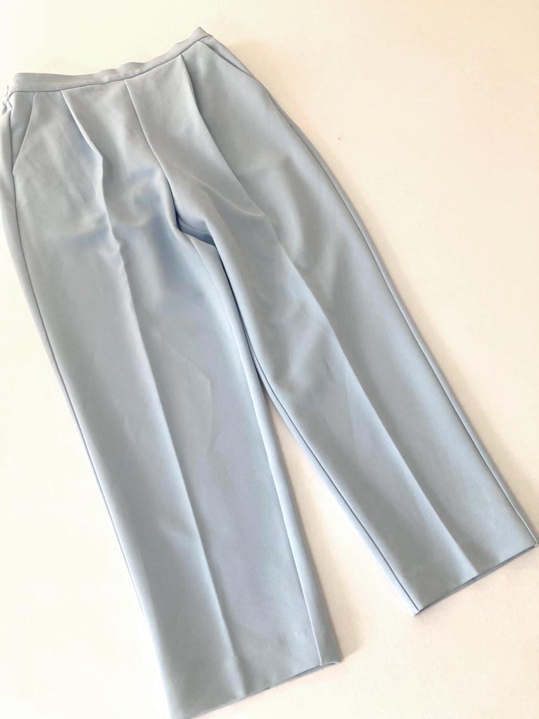 ゆうパケットOK apart by lowrys アパートバイローリーズ カラー センタープレス テーパード パンツ sizeM/水色 ■■拍卖