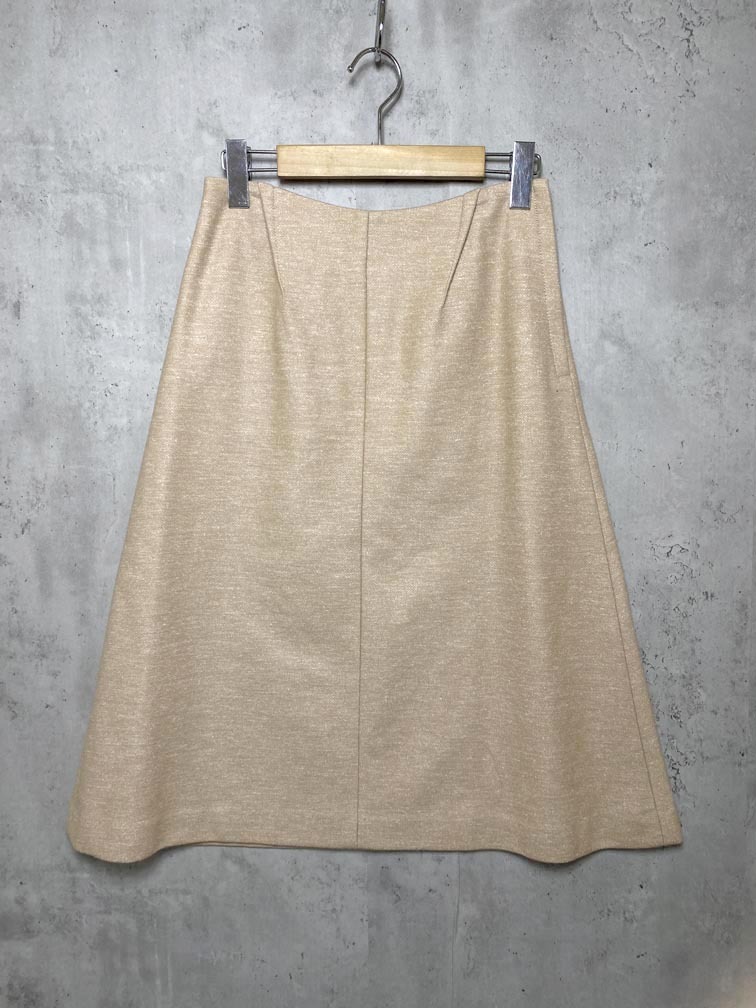 ゆうパケットOK IENA イエナ 16-060-900-2000-1-0 定価17600円 パステル台形 スカート size36/ベージュ ■■拍卖