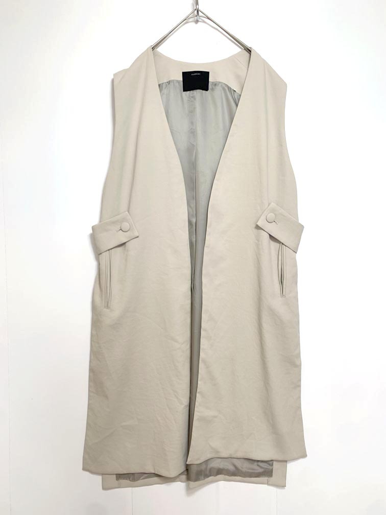 ゆうパケットOK FLORENT フローレント 1611F08009 ロング ベスト ベージュ ■■◎拍卖