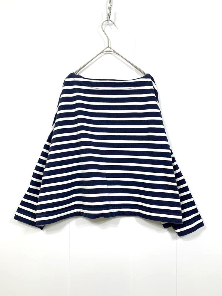 ゆうパケットOK Traditional Weatherwear トラディショナル ウェザーウェア BIG MARINE BOATNECK SHIRT Tシャツ sizeXL/紺×白 ■■拍卖