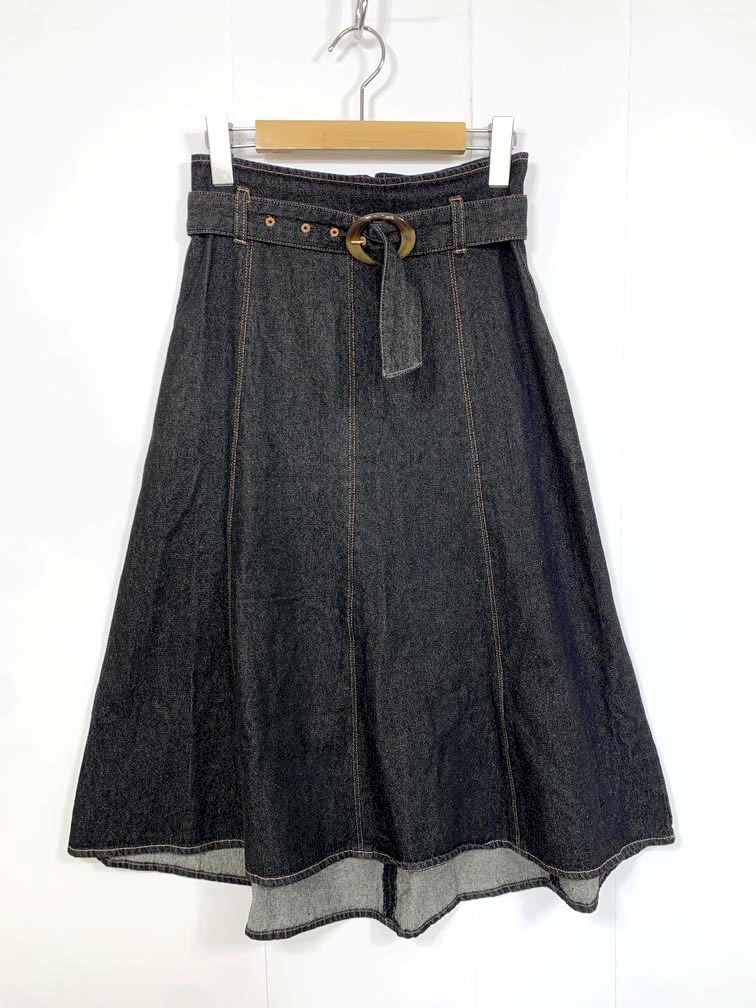 ゆうパケットOK PROPORTION BODY DRESSING プロポーションボディドレッシング 定価9020円 デニムマーメイドフレア スカート sizeM/紺 ■■拍卖