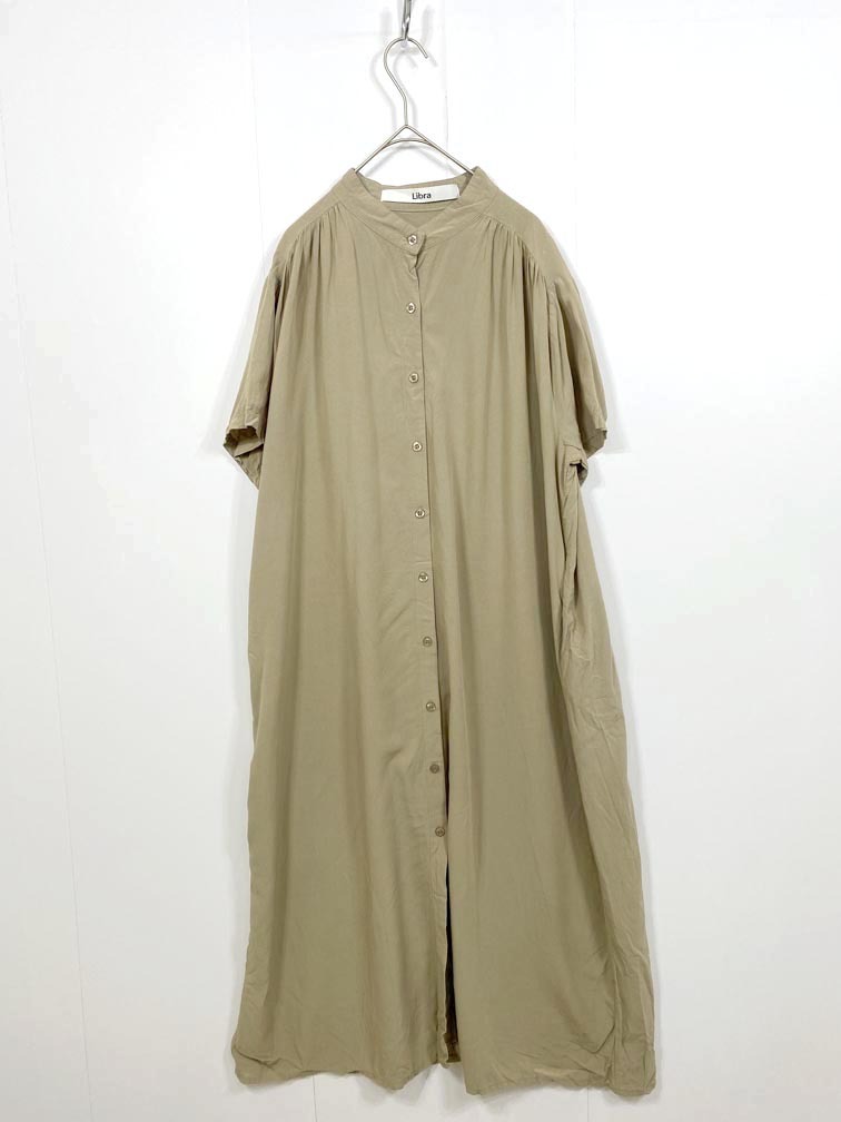 ゆうパケットOK Libra リブラ LBZAM0420002 シャツ ワンピース sizeF/ベージュ ■◆拍卖