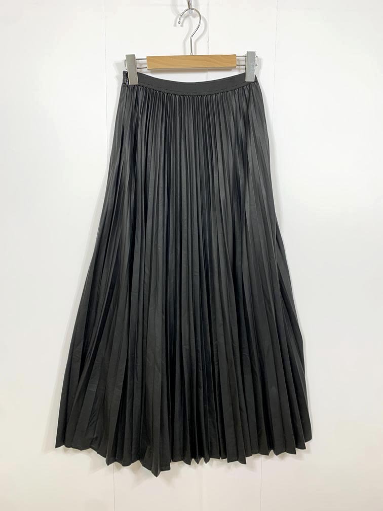 ゆうパケットOK SENSE OF PLACE センスオブプレイス アーバンリサーチ 定価6490円 フェイクレザープリーツ スカート sizeF/黒 ■■拍卖