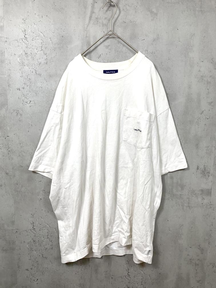 ゆうパケットOK NAUTICA ノーティカ 定価7480円 シグナルフラッグショートスリーブ Tシャツ sizeXL/白 ■■拍卖