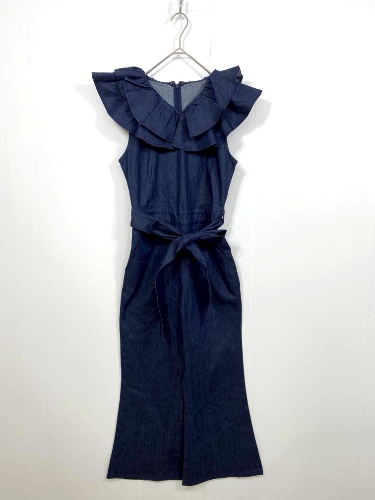 新品 apres jour アプレジュール フリルアソート サロペット オーバーオール sizeM/デニムブルー ■■拍卖