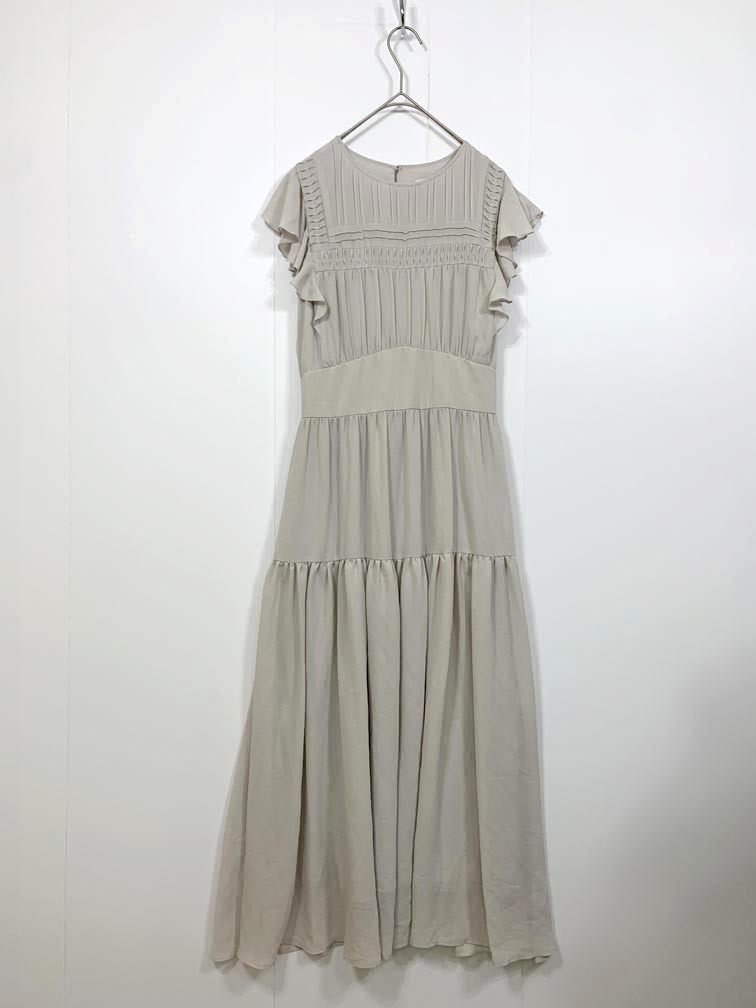 ゆうパケットOK 31 Sons de mode トランテアンソンドゥモード 071363 ロング ワンピース size36/ベージュ ■◆拍卖