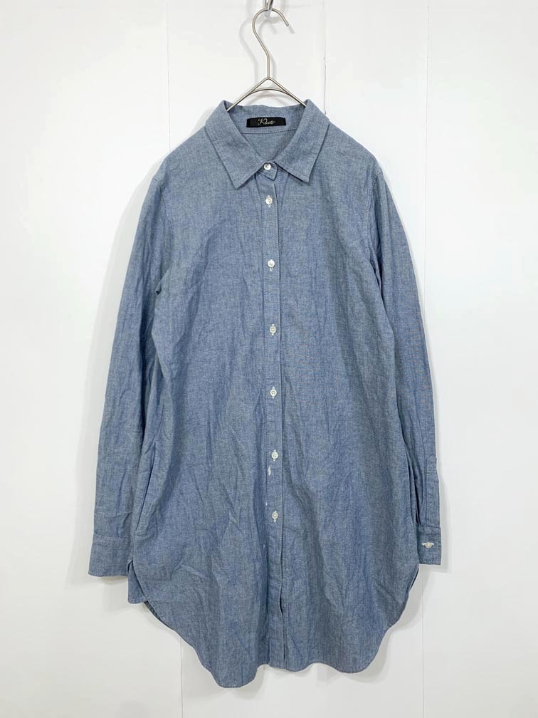 ゆうパケットOK URBAN RESEARCH ROSSO アーバンリサーチロッソ コットン 長袖 シャツ sizeF/水色 ■■拍卖