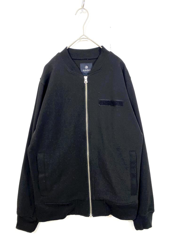 ゆうパケットOK nano universe ナノユニバース 672-0212005 ジップアップ ジャケット sizeS/黒 ■■拍卖