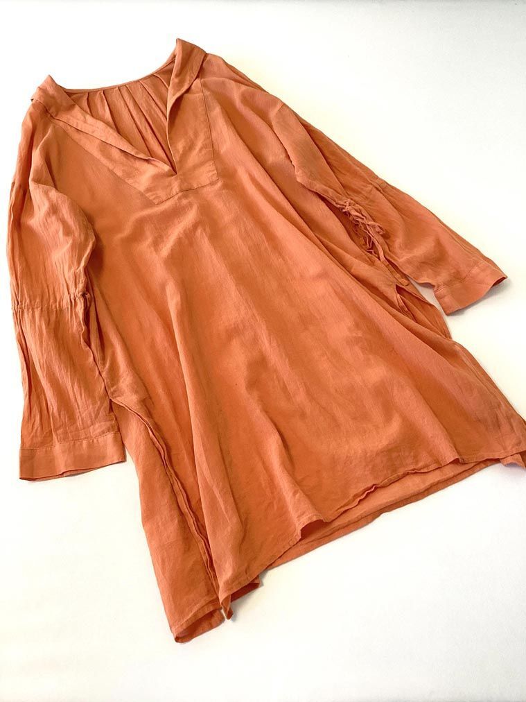 ゆうパケットOK 美品■Doux archives 8500 定価10780円 チュニック ワンピース sizeF/オレンジ■◇拍卖