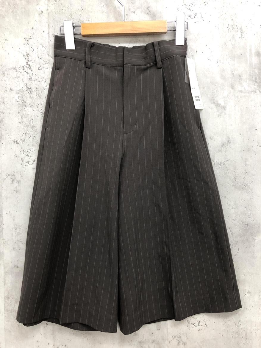 ゆうパケットOK 新品 Techichi テチチ ストライプ ハーフ パンツ sizeF/ブラウン ■◇ ☆ fga4 レディース拍卖