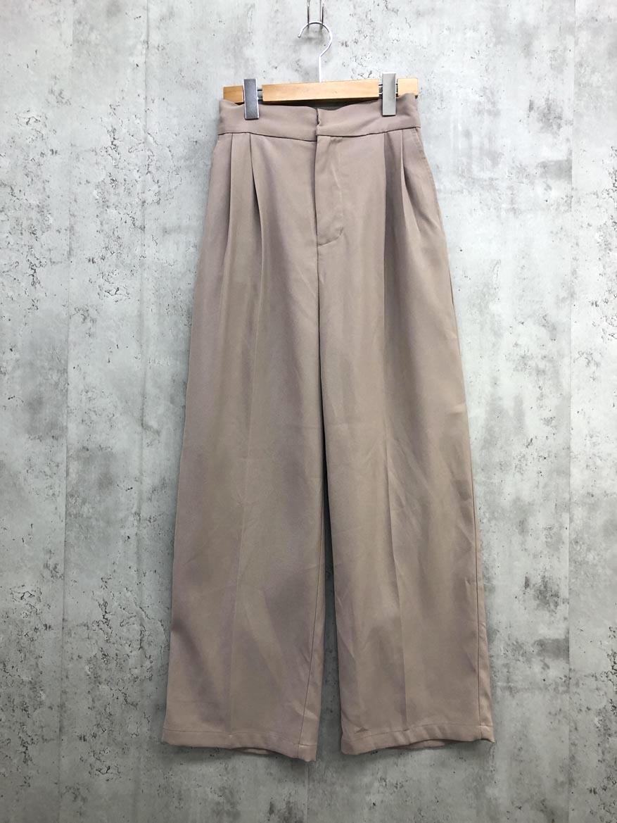 ゆうパケットOK mysty womanミスティウーマン mw050521mp 美シルエットタック パンツ sizeF/グレージュ ■■ ☆ ffc6 レディース拍卖