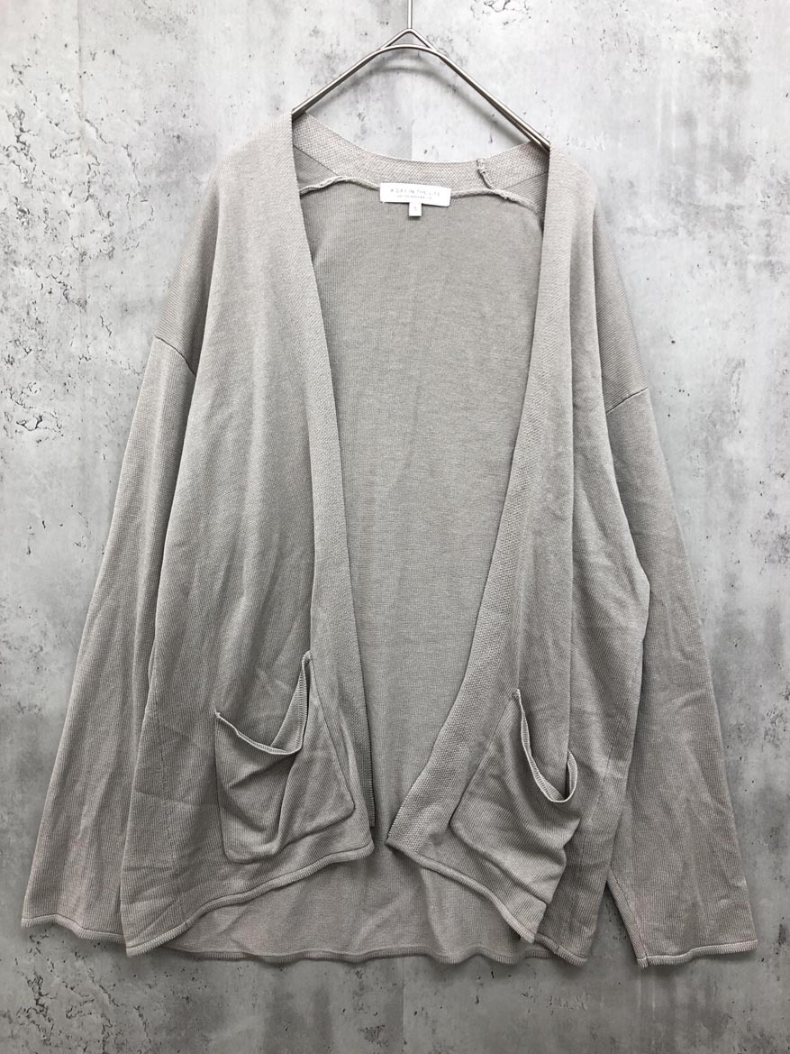 ゆうパケットOK a day in the life アデイインザライフ ユナイテッドアローズ ポケット ショール カーディガン sizeS/グレージュ ◇■拍卖