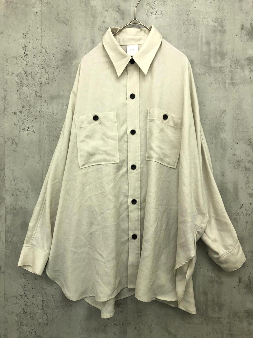 ゆうパケットOK Spick & Span スピック&スパン オーバーサイズ リネンライク シャツ sizeF/ナチュラル ■◇ ☆ fgd0 レディース拍卖