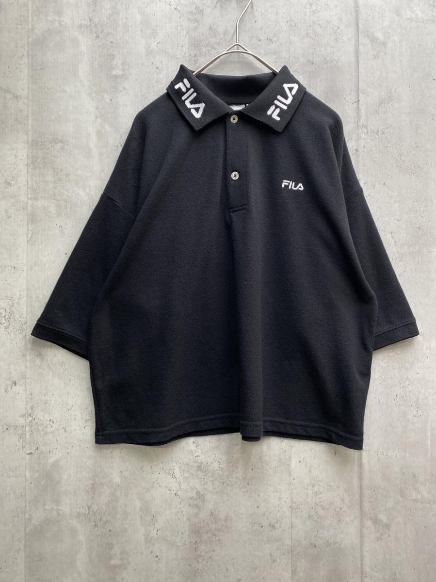 ゆうパケットOK FILA フィラ ポロシャツ sizeM/黒 ■◆拍卖