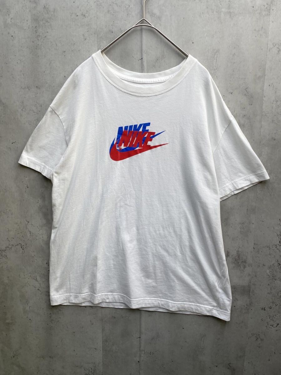 ゆうパケットOK NIKE ナイキ AR5333-100 ロゴ プリント 半袖 Tシャツ sizeM/白 ■◆拍卖