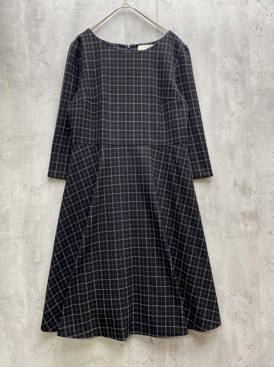 ゆうパケットOK any SiS エニィスィス チェック ワンピース size1/黒 ◇■◎拍卖