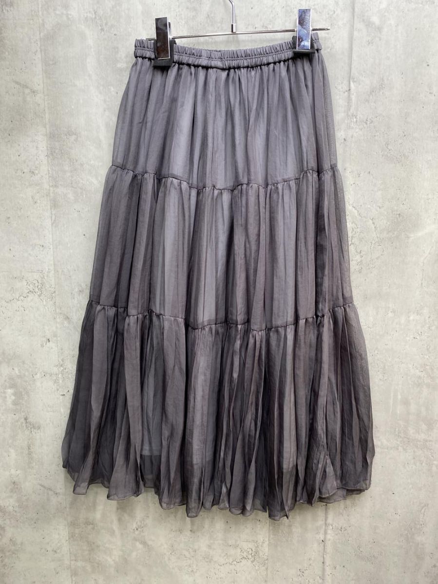 ゆうパケットOK 新品 any SiS エニィスィス シアー フレア スカート size1/紫 ■◆拍卖