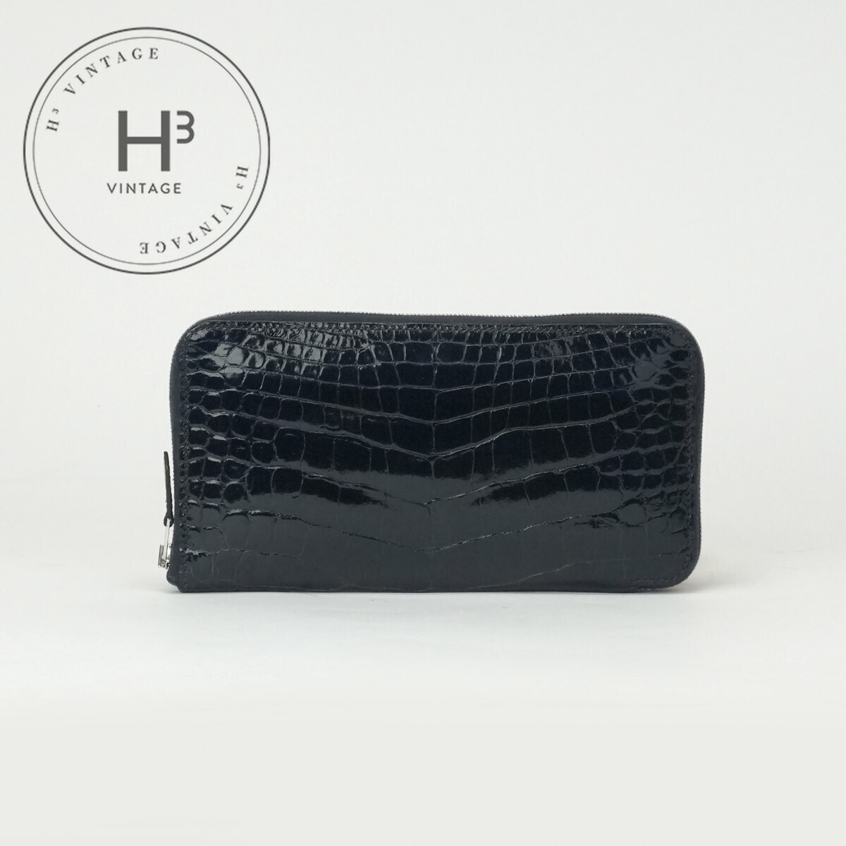 エルメス HERMES アザップロング アザップロングクラシック 財布 長財布 ロングウォレット アリゲーター クロコダイル拍卖
