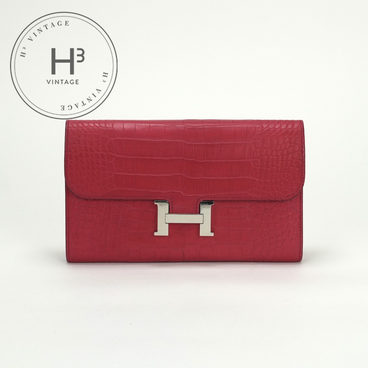 エルメス HERMES コンスタンスロング コンスタンス ロング 財布 長財布 ロングウォレット アリゲーター クロコダイル拍卖