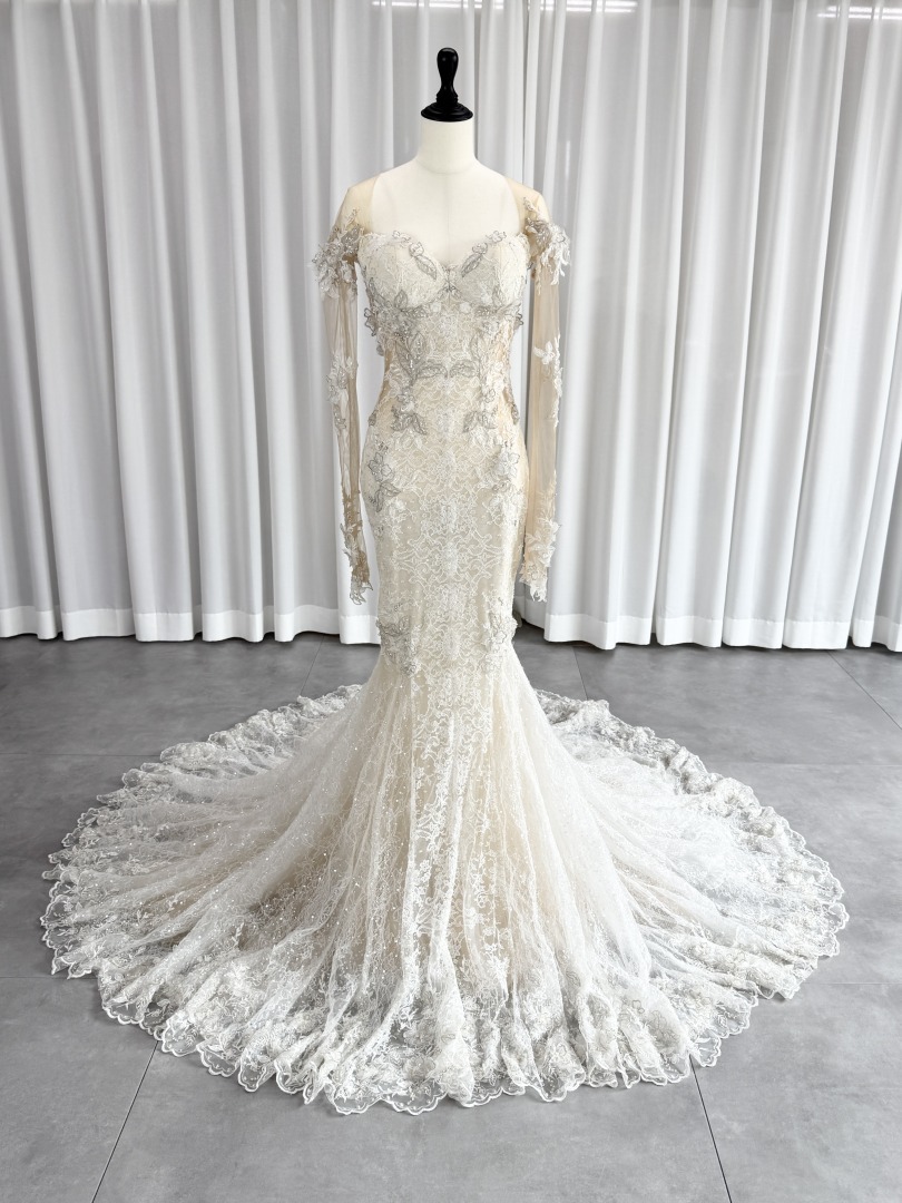 ガリアラハヴ Galia Lahav ニーサ Nissa マーメイドライン ウェディングドレス ホワイト 白 ファーストオーナー 刺繍拍卖