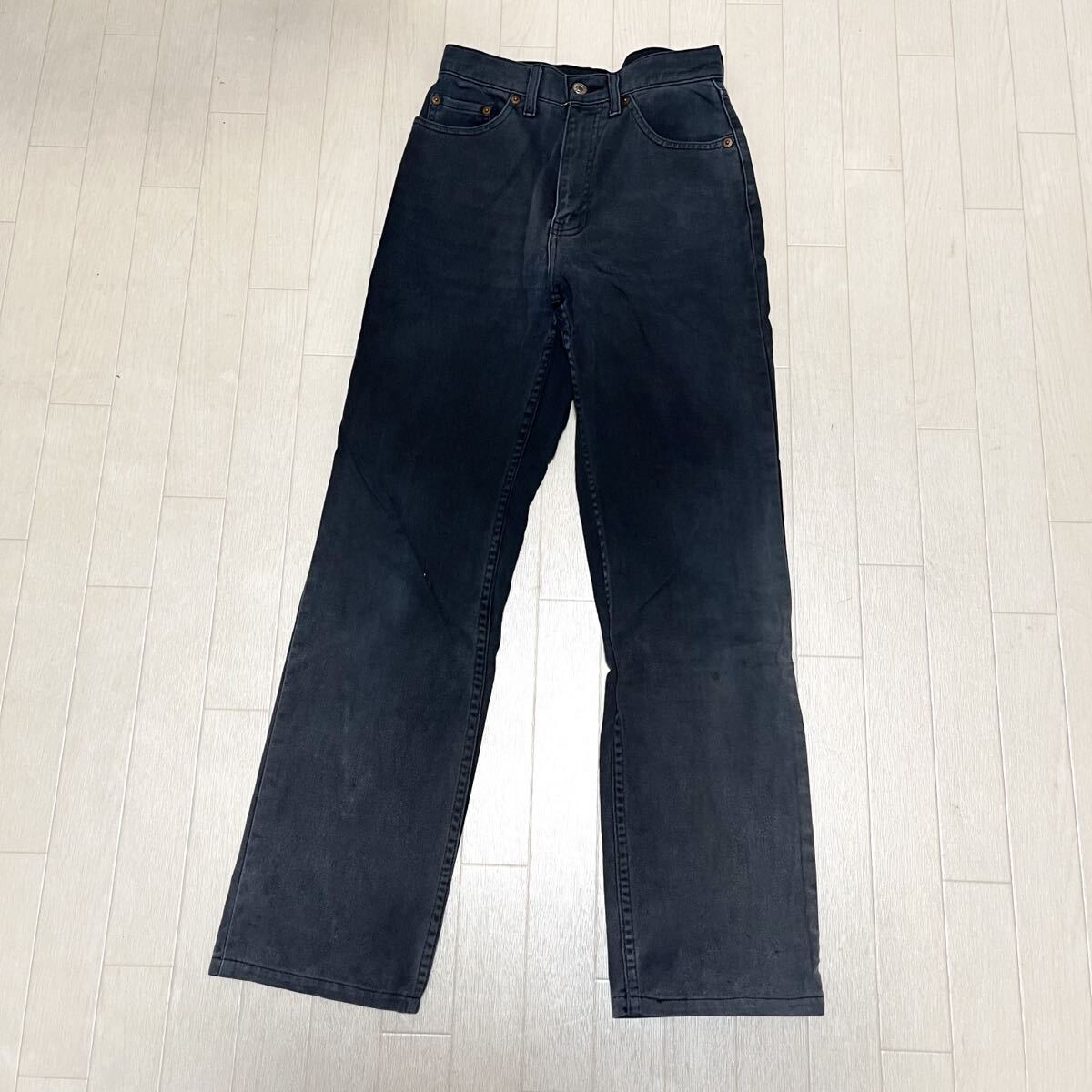 和802★⑪ ビンテージ オールド 90s 98年製 Levi's W519 白タブ リーバイス デニムパンツ ボトムス W29 L32 ブルー レディース拍卖