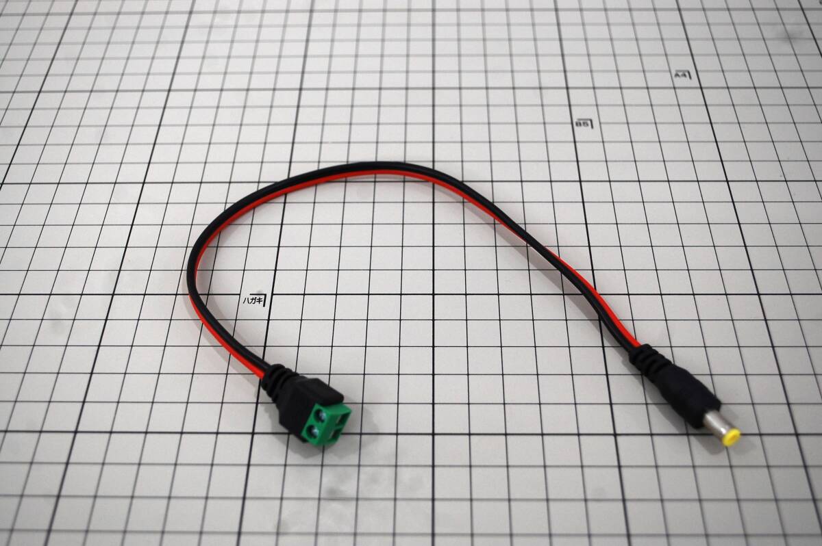 002■未使用品 2.1φDCプラグ スクリュー端子台コネクターケーブル 10個セット拍卖