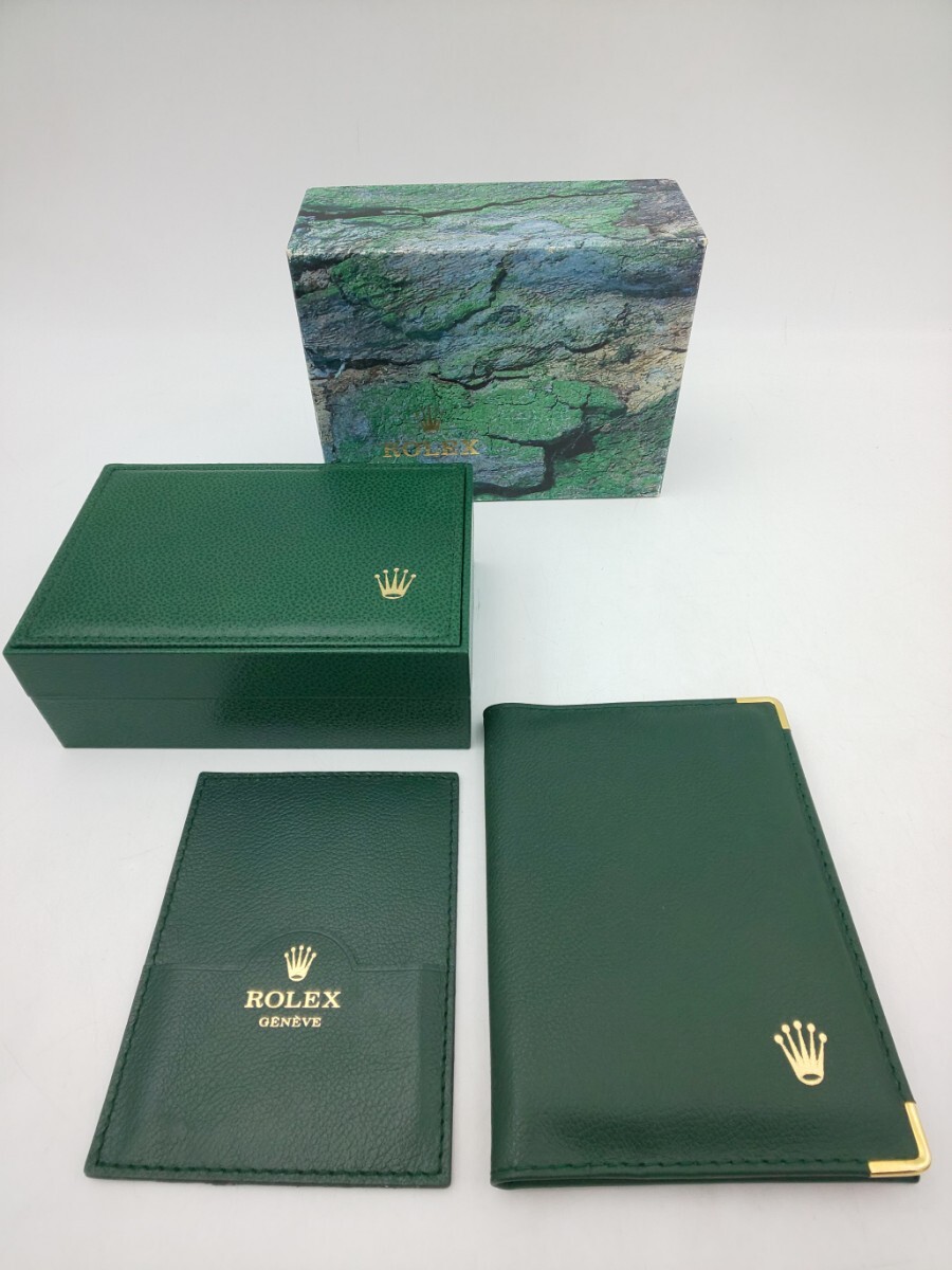 ☆ ROLEX OYSTER 空箱 外箱 内箱 レザー×木製 グリーン ボックス レザーカードケース☆ ロレックス オイスター 箱のみ ろ3015拍卖