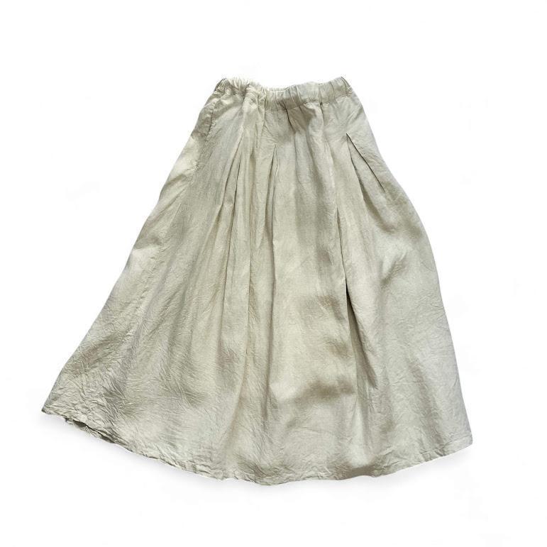 08Mab ゼロハチマブ リネン ロング スカート LL 3L 大きいサイズ拍卖