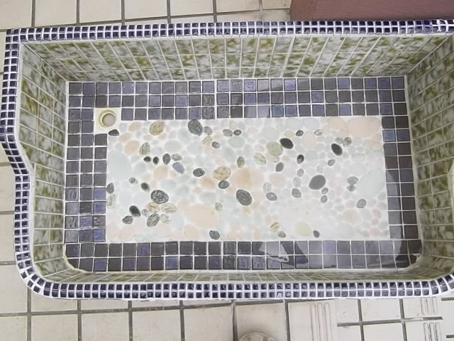 タイル 流し台 シンク 洗面台 昭和 レトロ 水槽 ガーデニング メダカ拍卖