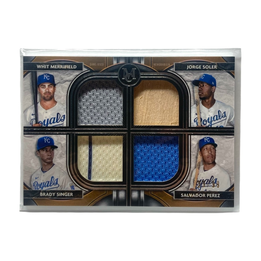 TOPPS MLBカード MUSEUM COLLECTION WHIT MERRIFIELD JORGE SOLER BRADY SINGER SALVADOR PEREZ ROYALS 23/99 #FPR-MSSP 中古 IT2拍卖
