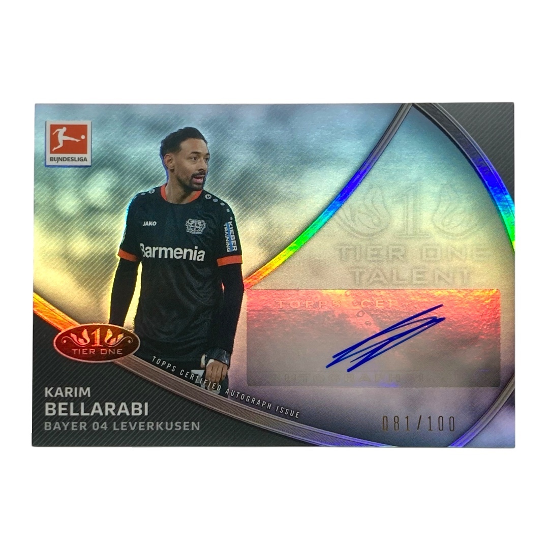 TOPPS サッカーカード TIER ONE KARIM BELLARABI LEVERKUSEN 081/100 #TT-KB 中古 IT2拍卖