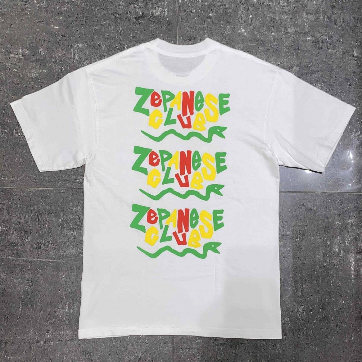 ZEPANESE CLUB PRINT TEE SIZE-M ゼパニーズクラブ ロゴプリント半袖Tシャツ拍卖